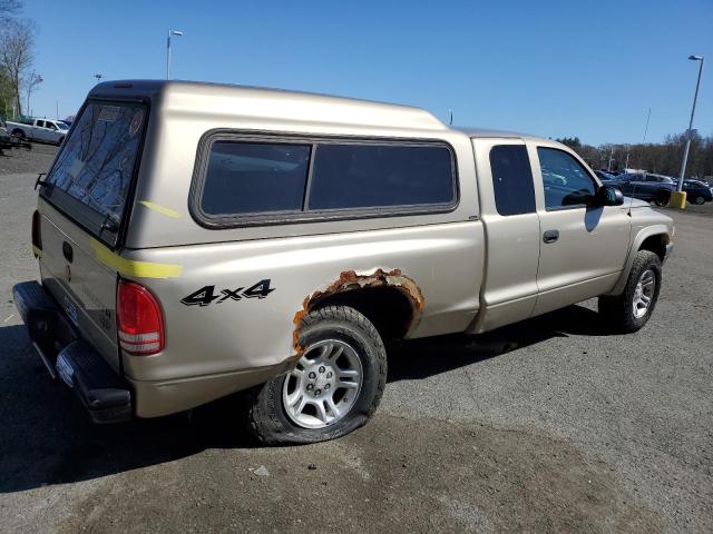 1D7HG12K54S534291 - 2004 DODGE DAKOTA SXT TAN photo 3