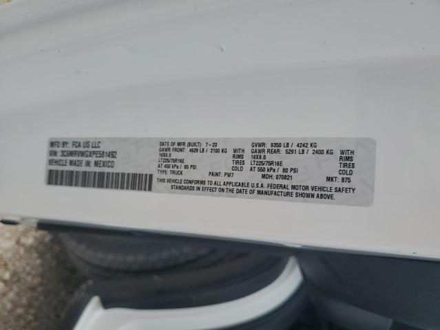 3C6MRVWGXPE581492 - 2023 RAM PROMASTER 3500 STANDARD Biały zdjęcie 14