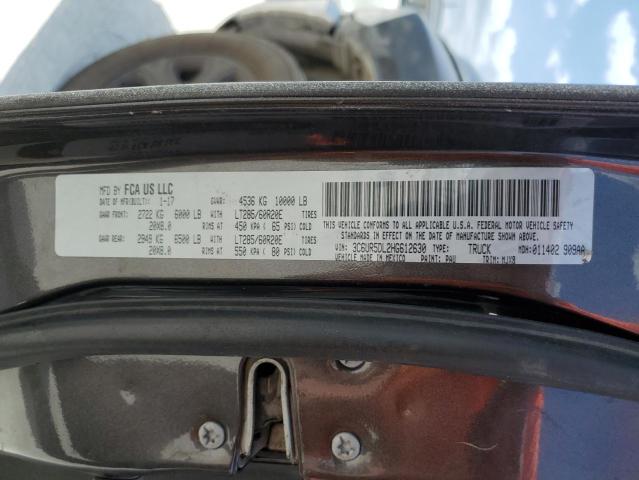 3C6UR5DL2HG612630 - 2017 RAM 2500 SLT შავი ფოტო 12