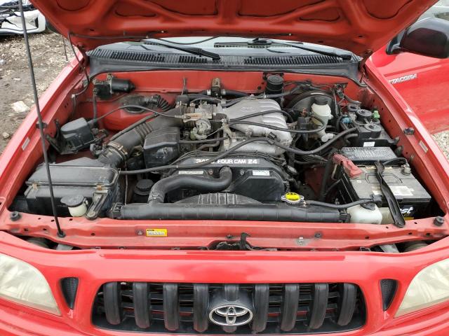 5TESN92N91Z852937 - 2001 TOYOTA TACOMA XTRACAB PRERUNNER წითელი ფოტო 11