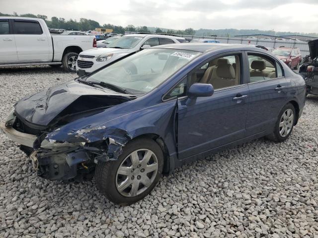 1HGFA16556L081618 - 2006 HONDA CIVIC LX BLUE photo 1