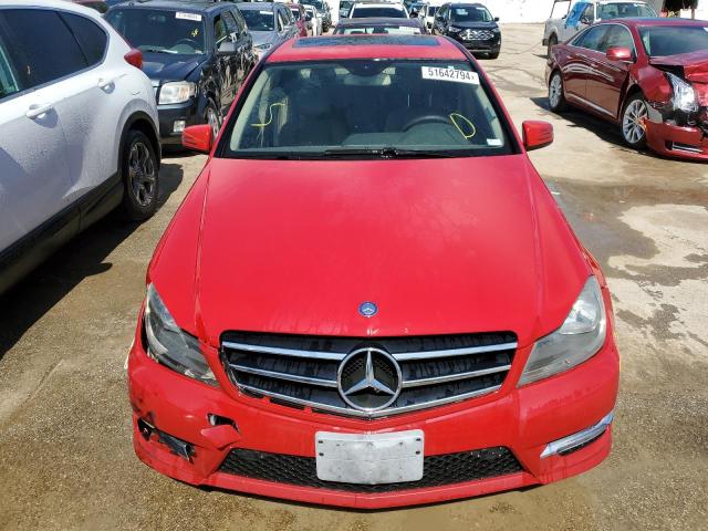 WDDGF8AB8EA891772 - 2014 MERCEDES-BENZ C 300 4MATIC RED photo 5