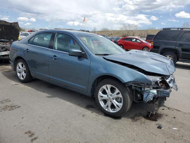 3FAHP0HG1CR304285 - 2012 FORD FUSION SE BLUE photo 4