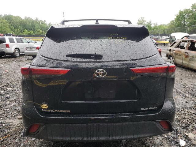 5TDGZRBH0MS558929 - 2021 TOYOTA HIGHLANDER XLE أسود صورة 6