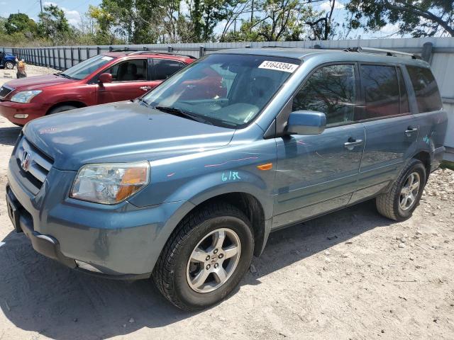 5FNYF28596B004006 - 2006 HONDA PILOT EX BLUE photo 1