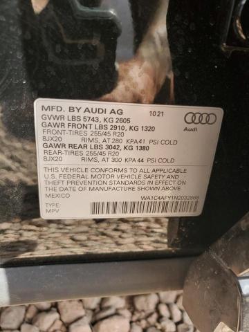 WA1C4AFY1N2032868 - 2022 AUDI SQ5 PRESTIGE BLACK photo 13