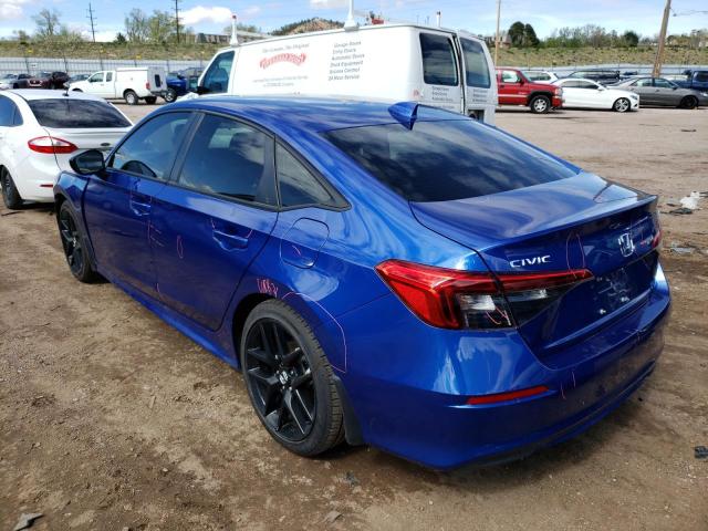 2HGFE2F51NH599649 - 2022 HONDA CIVIC SPORT 蓝色 照片 2
