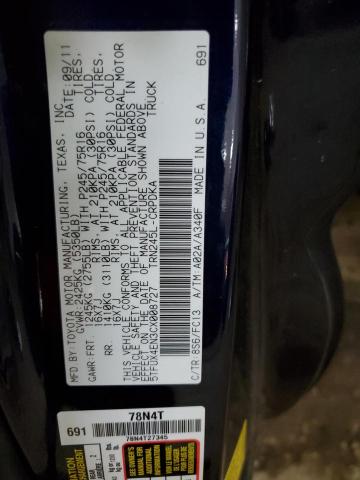 5TFUX4EN3CX008727 - 2012 TOYOTA TACOMA ACCESS CAB ლურჯი ფოტო 13