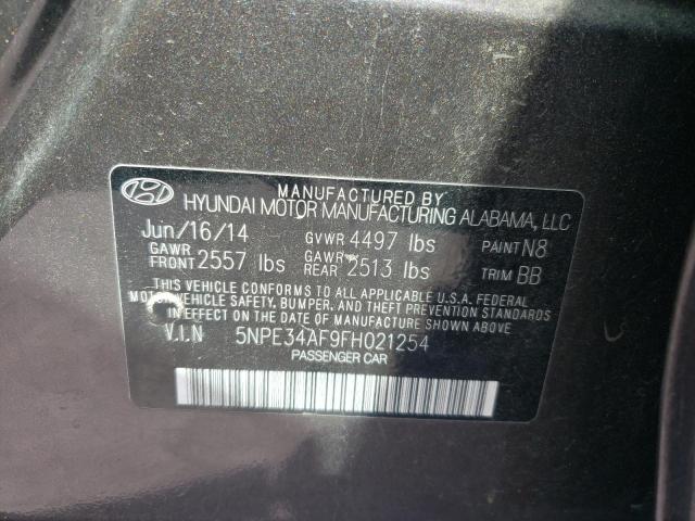 5NPE34AF9FH021254 - 2015 HYUNDAI SONATA SPORT BROWN photo 12