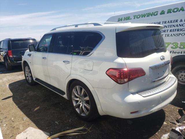 JN8AZ2ND7E9750858 - 2014 INFINITI QX80 WHITE photo 2