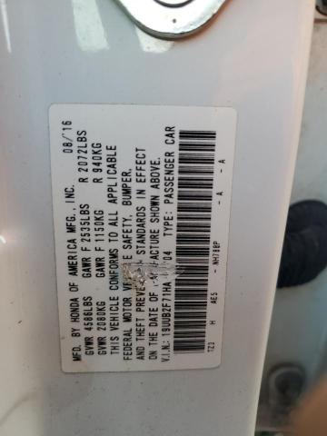 19UUB2F71HA000804 - 2017 ACURA TLX ADVANCE WHITE photo 12