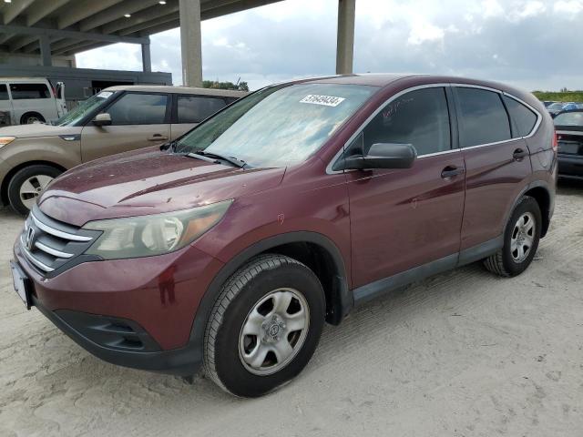 5J6RM3H3XEL042123 - 2014 HONDA CR-V LX BURGUNDY photo 1