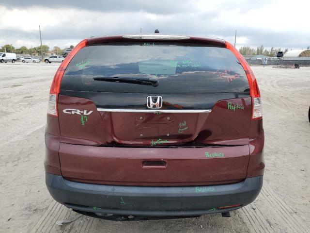 5J6RM3H3XEL042123 - 2014 HONDA CR-V LX BURGUNDY photo 6