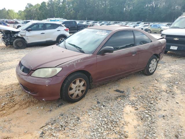 1HGEM22114L072391 - 2004 HONDA CIVIC DX VP BURGUNDY photo 1