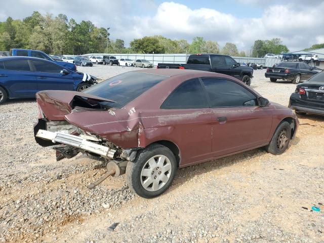 1HGEM22114L072391 - 2004 HONDA CIVIC DX VP BURGUNDY photo 3