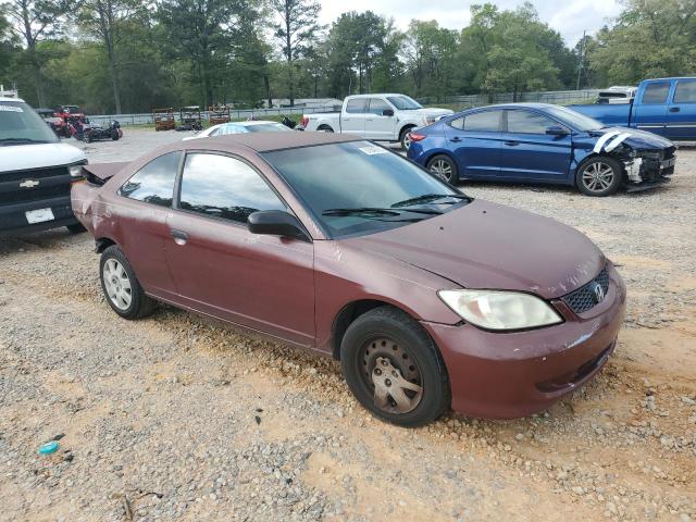 1HGEM22114L072391 - 2004 HONDA CIVIC DX VP BURGUNDY photo 4