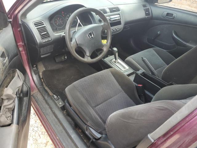1HGEM22114L072391 - 2004 HONDA CIVIC DX VP BURGUNDY photo 8