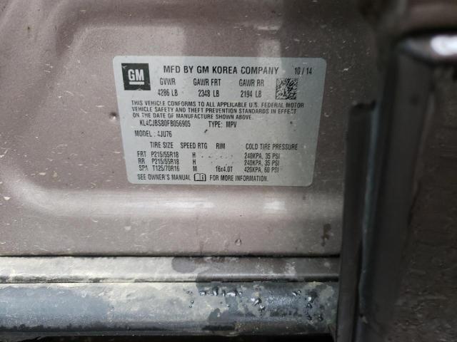 KL4CJBSB0FB056905 - 2015 BUICK ENCORE CONVENIENCE 棕色 照片 14