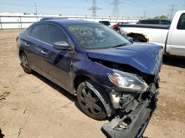 3N1AB7AP1HY349840 - 2017 NISSAN SENTRA S BLUE photo 4