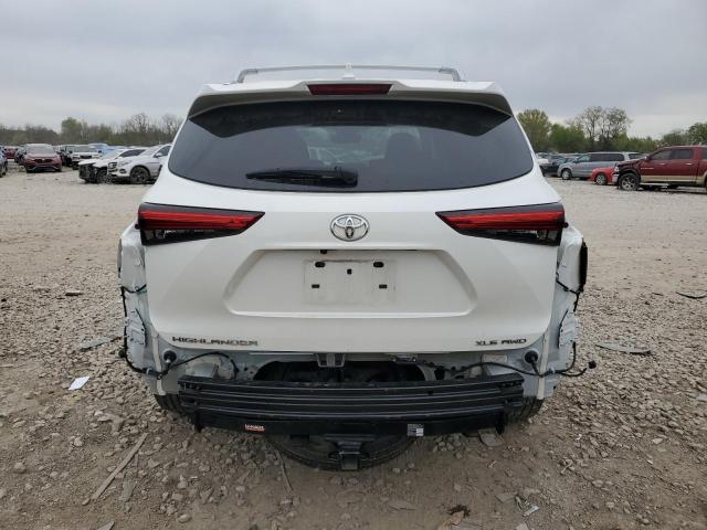 5TDGZRBH7LS505403 - 2020 TOYOTA HIGHLANDER XLE WHITE photo 6