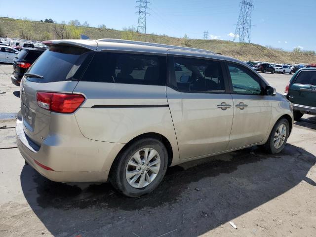 KNDMB5C15F6072878 - 2015 KIA SEDONA LX GOLD photo 3