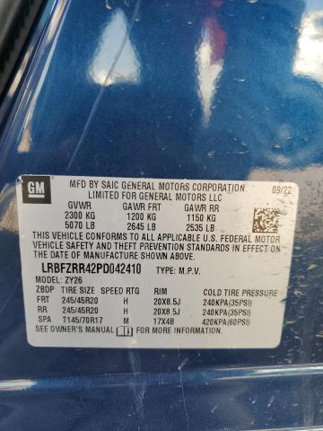 LRBFZRR42PD042410 - 2023 BUICK ENVISION AVENIR BLUE photo 13