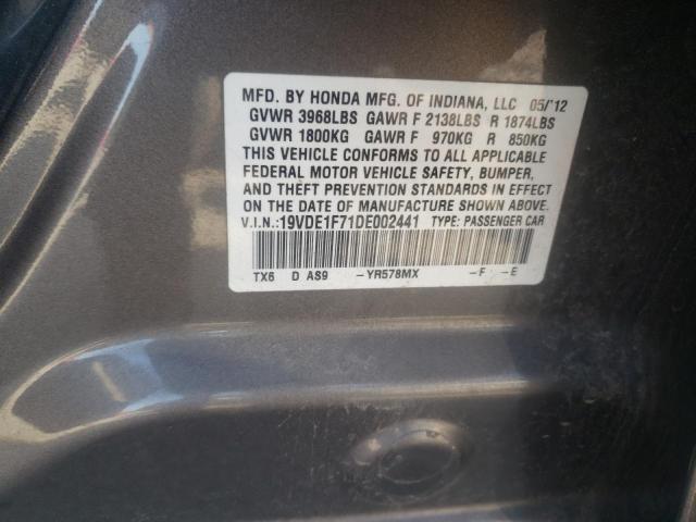 19VDE1F71DE002441 - 2013 ACURA ILX 20 TECH GRAY photo 12