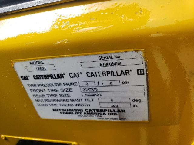 AT9006498 - 2013 CATERPILLAR FORKLIFT YELLOW photo 10