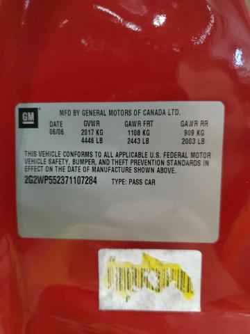 2G2WP552371107284 - 2007 PONTIAC GRAND PRIX 红色 照片 13
