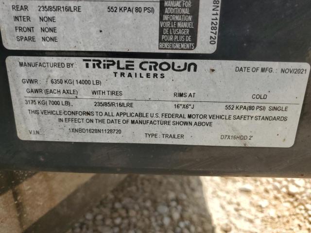 1XNBD1628N1128720 - 2022 TRIP DUMP TRAIL BLACK photo 10