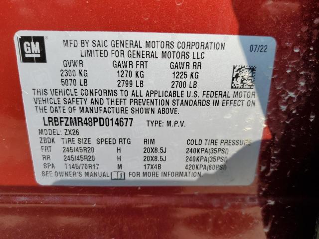 LRBFZMR48PD014677 - 2023 BUICK ENVISION PREFERRED Tünd qırmızı foto 13