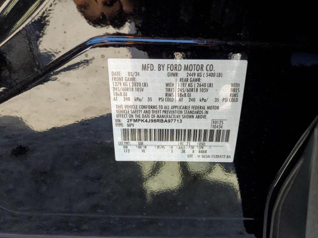 2FMPK4J98RBA97713 - 2024 FORD EDGE SEL BLACK photo 14