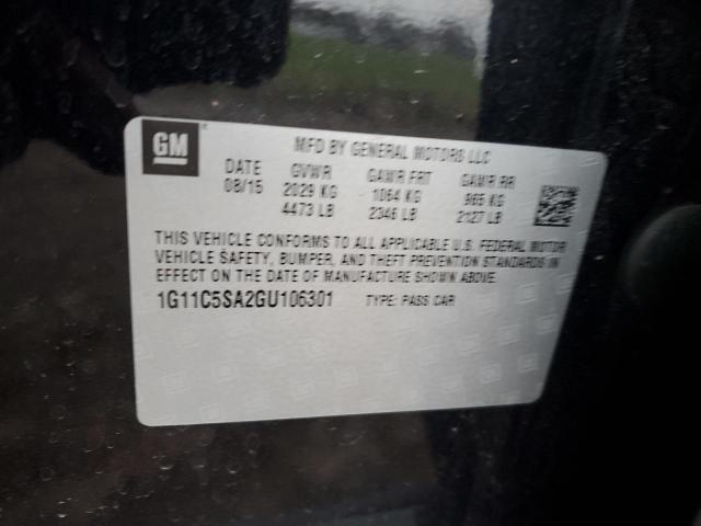 1G11C5SA2GU106301 - 2016 CHEVROLET MALIBU LIM LT 黑色 照片 12
