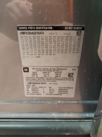 LRBFX2SA4LD195474 - 2020 BUICK ENVISION ESSENCE رمادي صورة 13