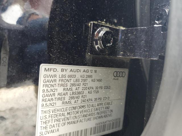 WA1VAAF74HD039136 - 2017 AUDI Q7 PRESTIGE BLACK photo 13