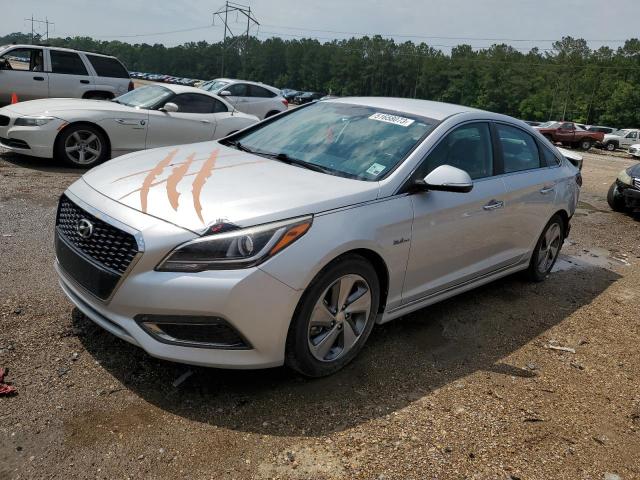 KMHE34L16GA015790 - 2016 HYUNDAI SONATA HYBRID SILVER photo 1