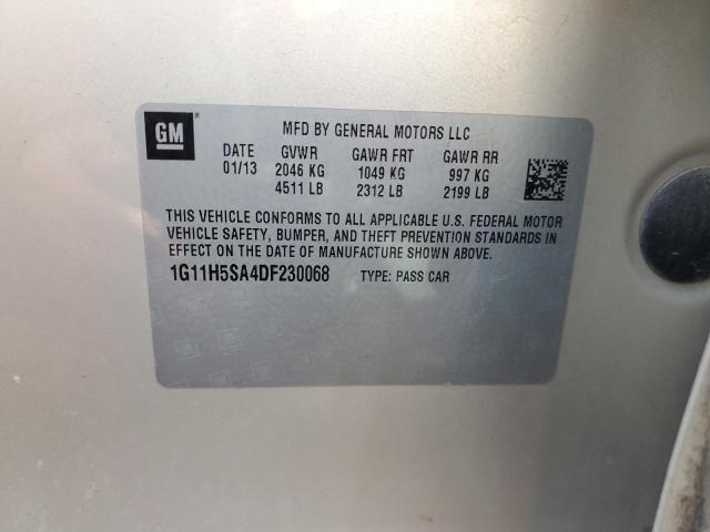 1G11H5SA4DF230068 - 2013 CHEVROLET MALIBU LTZ ბეჟი ფოტო 12