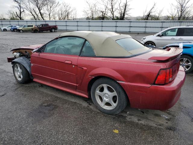 1FAFP44624F191988 - 2004 FORD MUSTANG RED photo 2