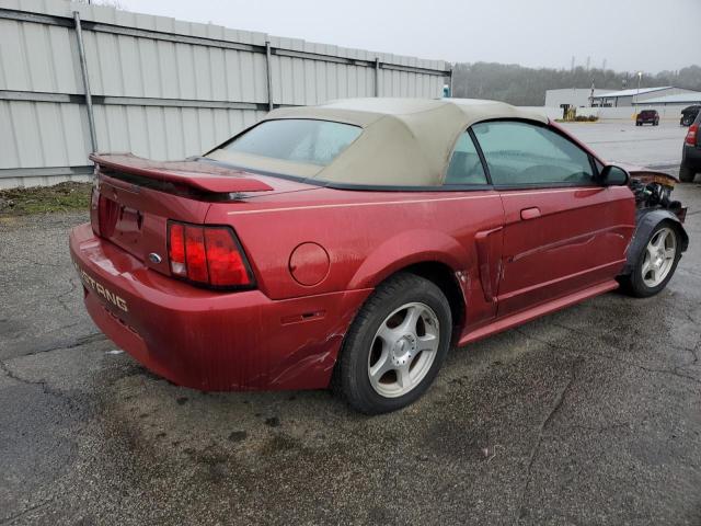 1FAFP44624F191988 - 2004 FORD MUSTANG RED photo 3