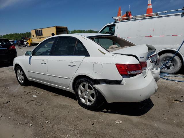 5NPEU46C86H120000 - 2006 HYUNDAI SONATA GLS WHITE photo 2