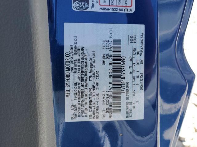 1ZVFT84N675276490 - 2007 FORD MUSTANG BLUE photo 12