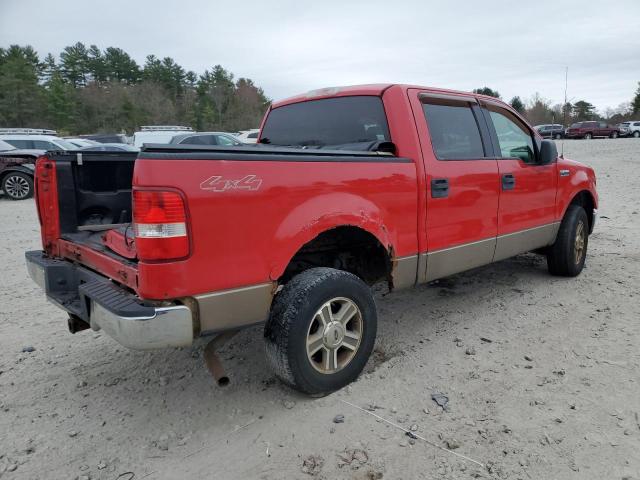 1FTPW14595FB64151 - 2005 FORD F-150 SUPERCREW RED photo 3