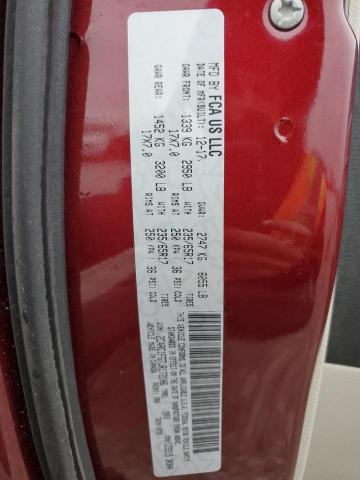 2C4RC1FG7JR172106 - 2018 CHRYSLER PACIFICA TOURING PLUS 勃艮第红 照片 13