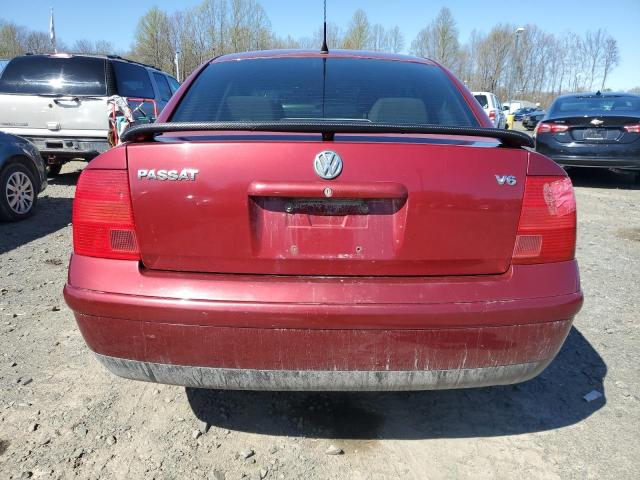 WVWMA63B6XE217421 - 1999 VOLKSWAGEN PASSAT GLS RED photo 6