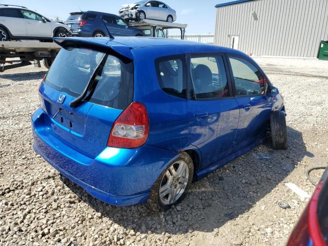 JHMGD38677S032986 - 2007 HONDA FIT S ლურჯი ფოტო 3