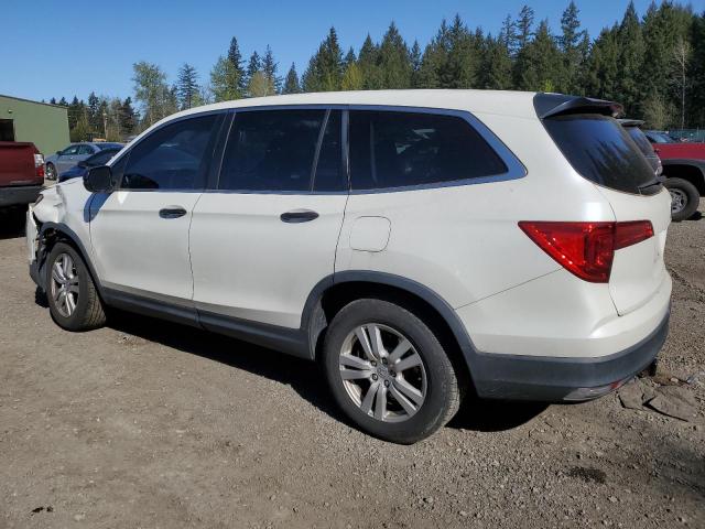 5FNYF5H19HB013080 - 2017 HONDA PILOT LX WHITE photo 2