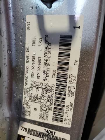 5TFNA5DB9RX134313 - 2024 TOYOTA TUNDRA CREWMAX PLATINUM GRAY photo 12