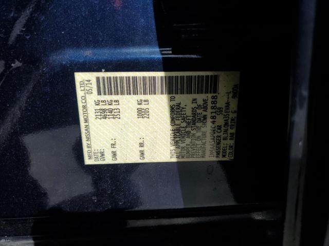 1N4AA5AP0EC481888 - 2014 NISSAN MAXIMA S 蓝色 照片 12