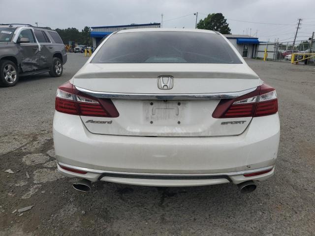 1HGCR2F58GA109975 - 2016 HONDA ACCORD SPORT WHITE photo 6