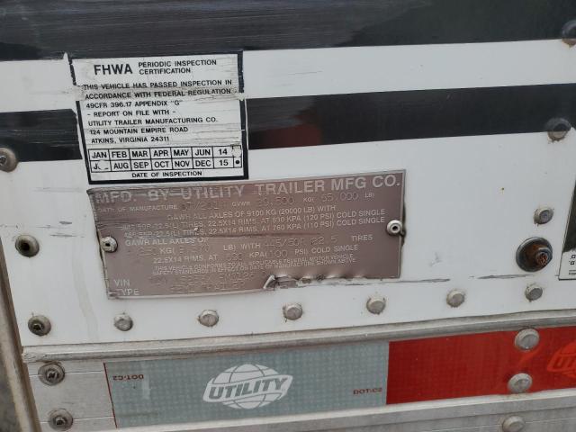 1UYVS253XFM312604 - 2015 UTILITY TRAILER თეთრი ფოტო 10